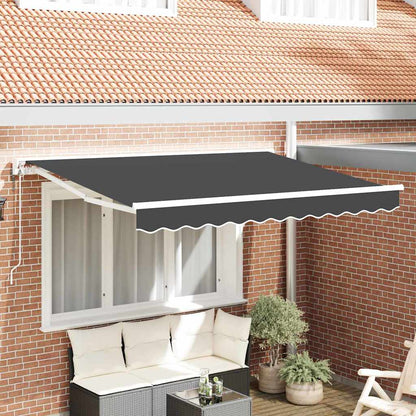 Tenda Retrattile Antracite 250 x 200 cm Alluminio e Tessuto