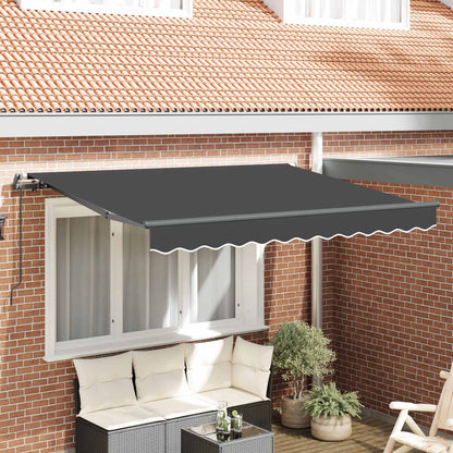Tenda Retrattile Antracite 250 x 200 cm Tessuto | homemem39