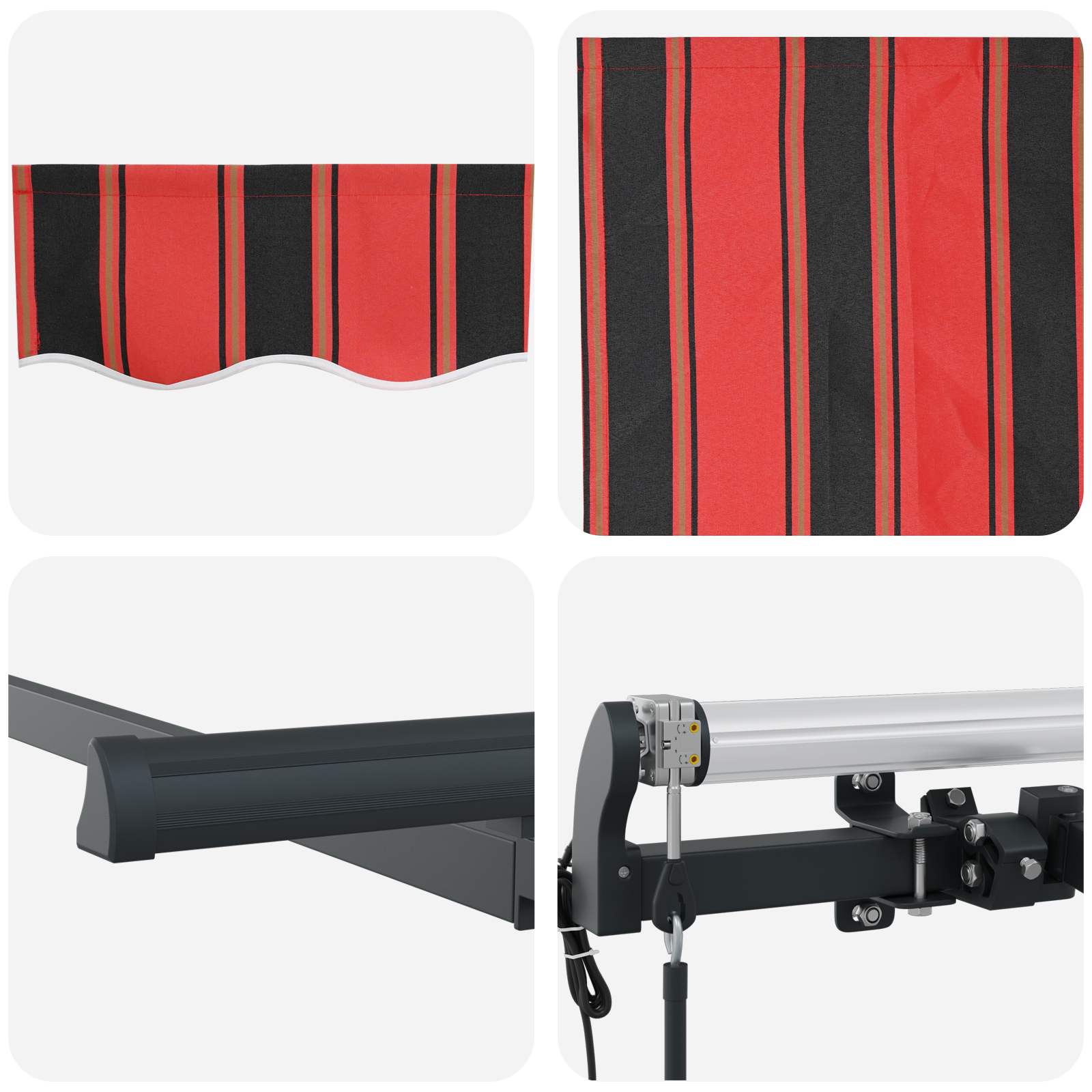 Tenda Retrattile Arancione 250 x 200 cm Tessuto | homemem39
