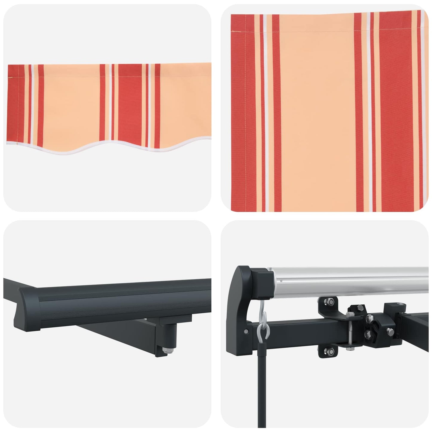 Tenda Retrattile Giallo e Arancione 250 x 200 cm Tessuto | homemem39