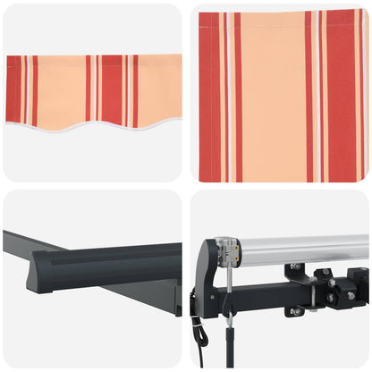 Tenda Retrattile Giallo e Arancione 250 x 200 cm Tessuto | homemem39