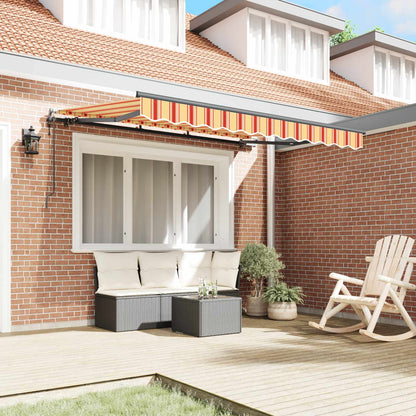 Tenda Retrattile Giallo e Arancione 250 x 200 cm Tessuto | homemem39