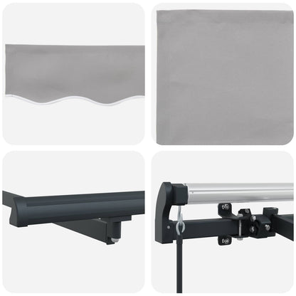 Tenda retrattile Grigio chiaro 250 x 200 cm Tessuto | homemem39