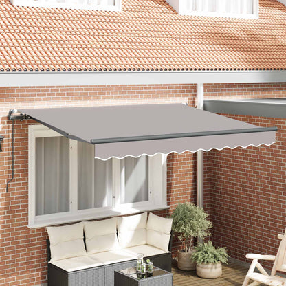 Tenda retrattile Grigio chiaro 250 x 200 cm Tessuto | homemem39