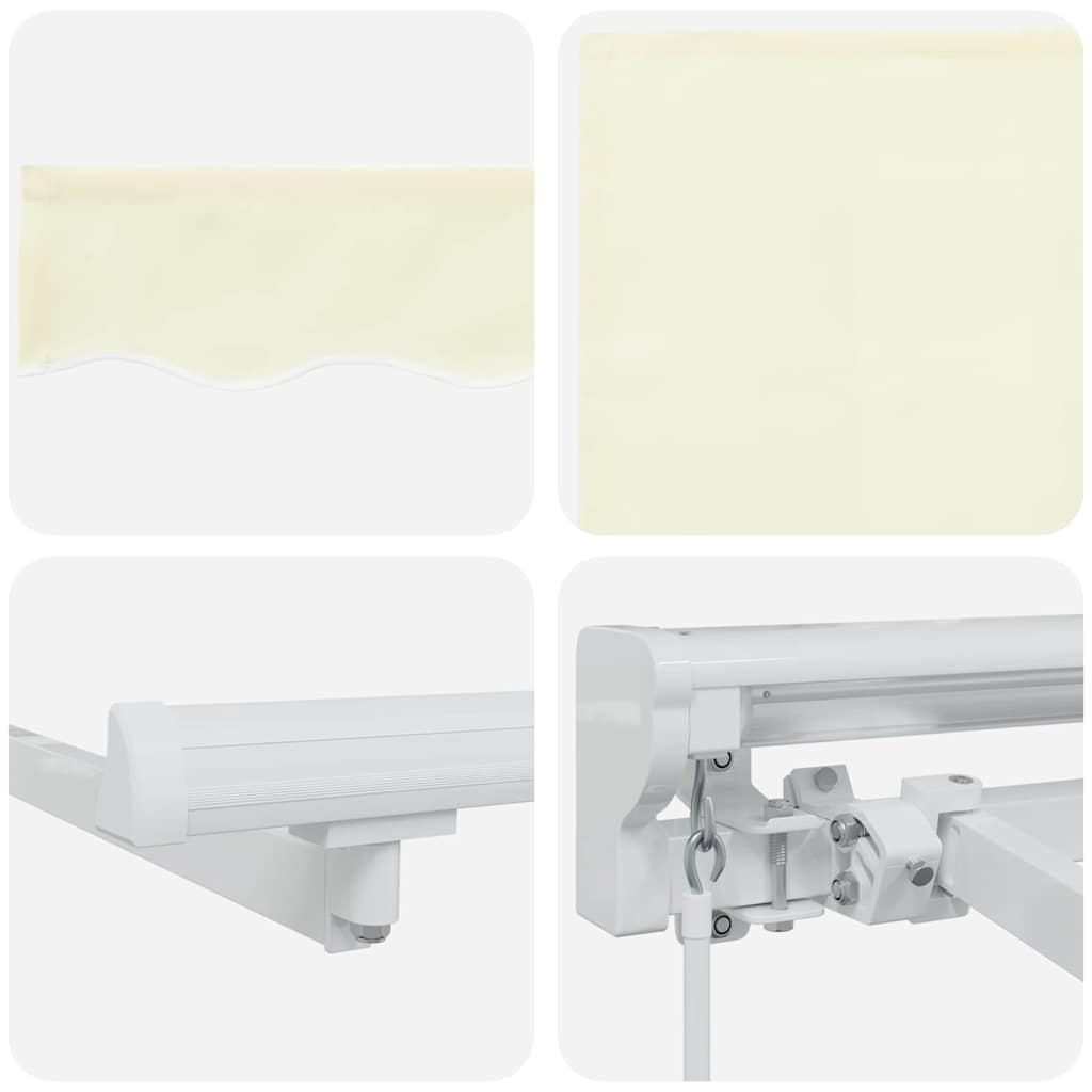 Tenda Retrattile Crema 300 x 200 cm Alluminio e Tessuto