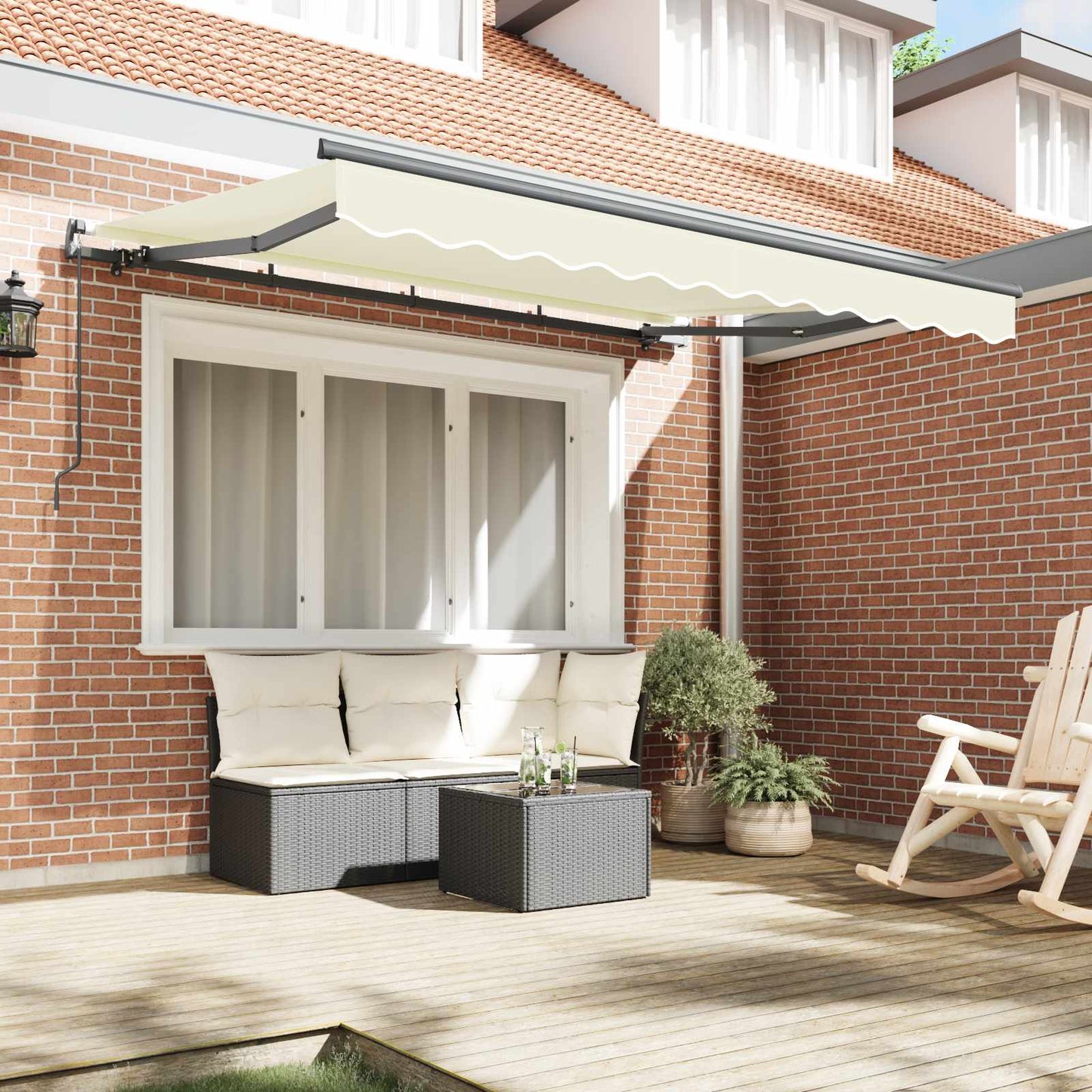 Tenda Retrattile Crema 300 x 200 cm Tessuto | homemem39