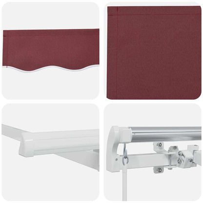 Tenda retrattile Borgogna 300 x 200 cm Tessuto | homemem39