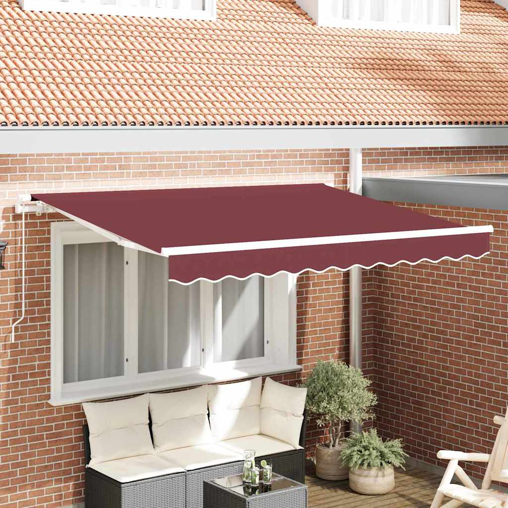 Tenda retrattile Borgogna 300 x 200 cm Tessuto | homemem39