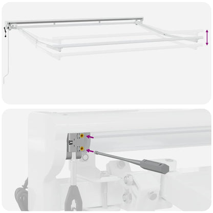 Tenda Retrattile Antracite e Bianco 300 x 200 cm