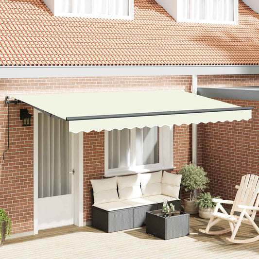 Tenda Retrattile Crema 350 x 200 cm Tessuto | homemem39