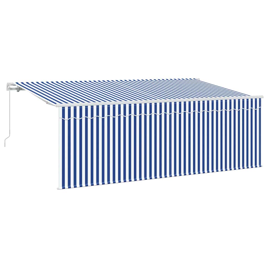 Tenda Retrattile Rigato Blu 350 x 200 cm Tessuto | homemem39