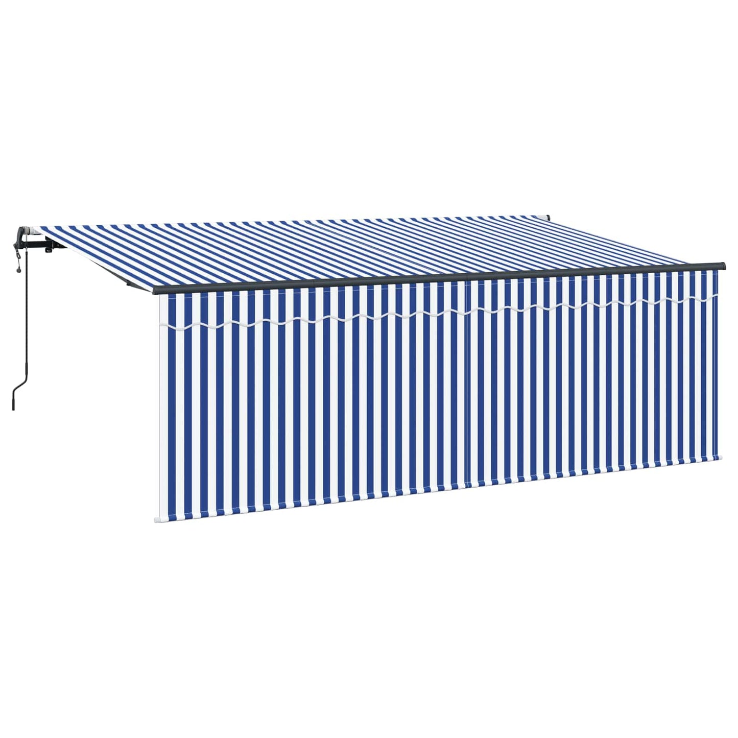 Tenda Retrattile Blu e Bianco 350 x 200 cm | homemem39
