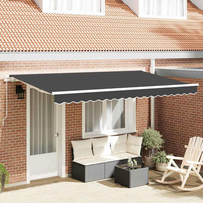 Tenda Retrattile Antracite 350 x 200 cm Tessuto