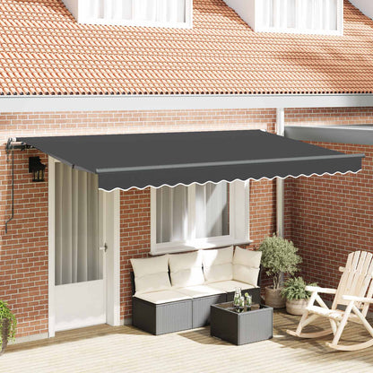Tenda Retrattile Antracite 350 x 200 cm Tessuto | homemem39
