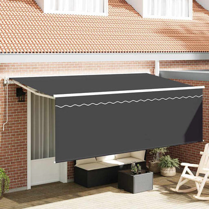 Tenda Retrattile Antracite 350 x 200 cm Poliestere e Alluminio | homemem39