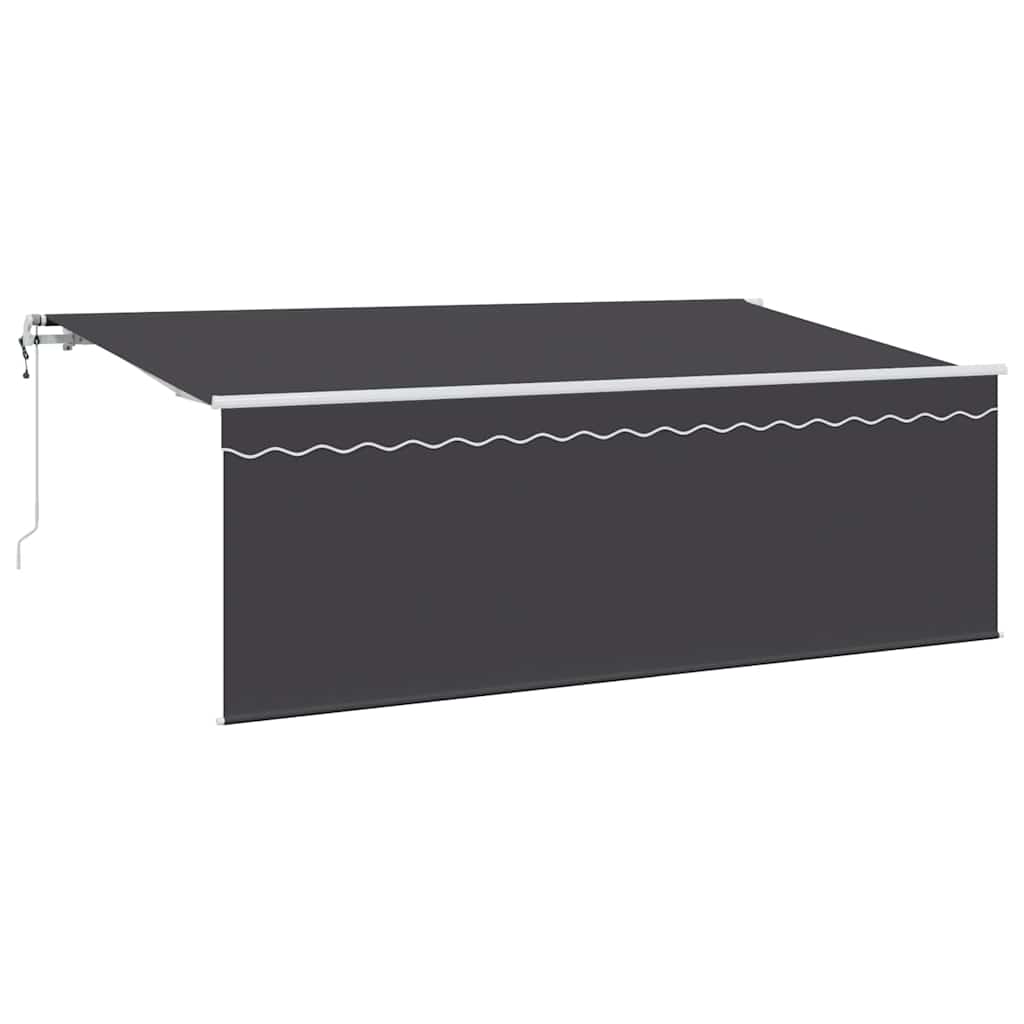 Tenda Retrattile Antracite 350 x 200 cm Poliestere e Alluminio | homemem39