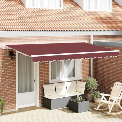 Tenda Retrattile Borgogna 350 x 200 cm Poliestere e Alluminio