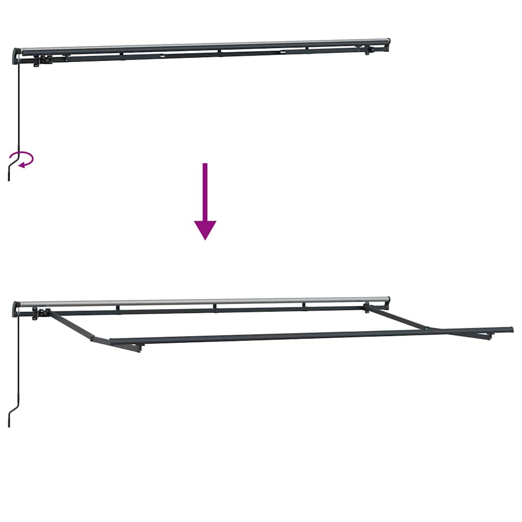 Tenda Retrattile Borgogna 350 x 200 cm Poliestere e Alluminio
