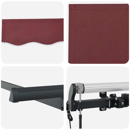 Tenda Retrattile Borgogna 350 x 200 x 165 cm Tessuto | homemem39