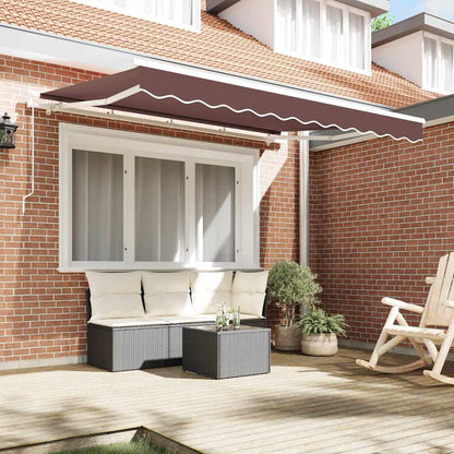 Tenda Retrattile Marrone 350 x 200 cm Tessuto | homemem39