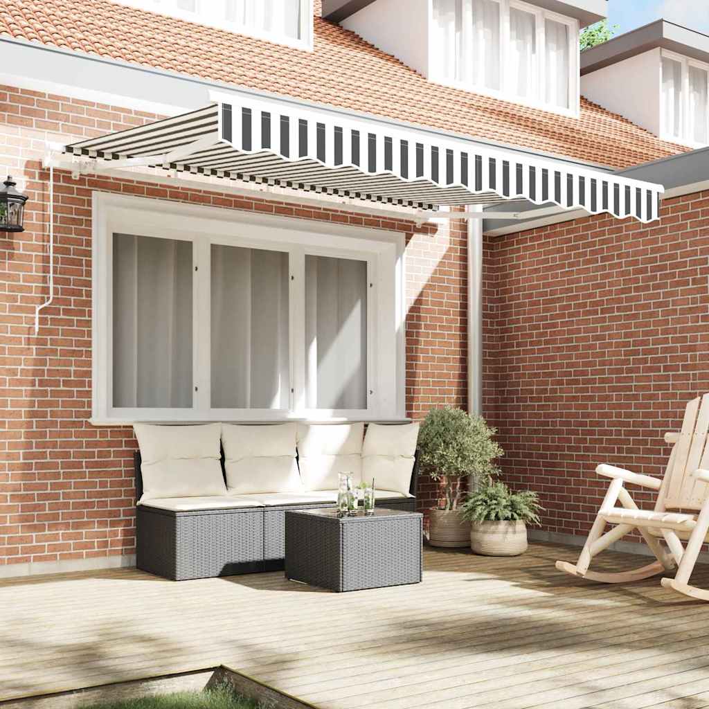 Tenda Retrattile Antracite 350 x 200 cm Tessuto | homemem39