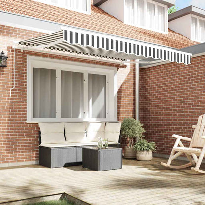 Tenda Retrattile Antracite 350 x 200 cm Tessuto | homemem39