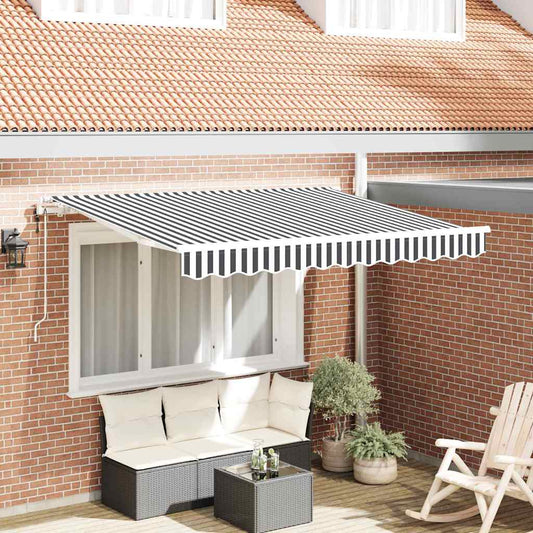 Tenda Retrattile Antracite 350 x 200 cm Tessuto | homemem39