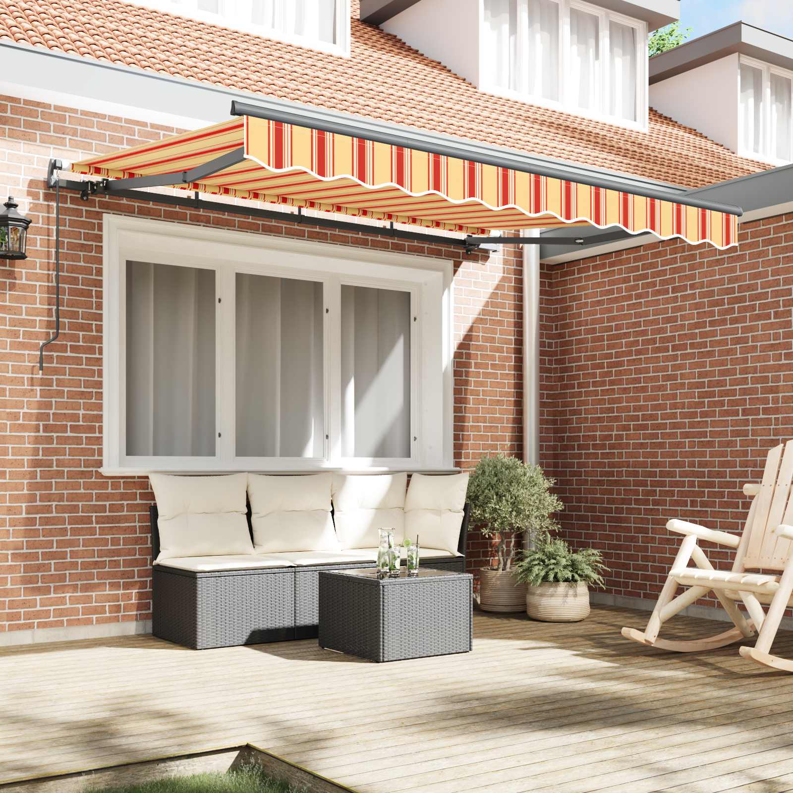 Tenda Retrattile Giallo 350 x 200 cm Tessuto | homemem39