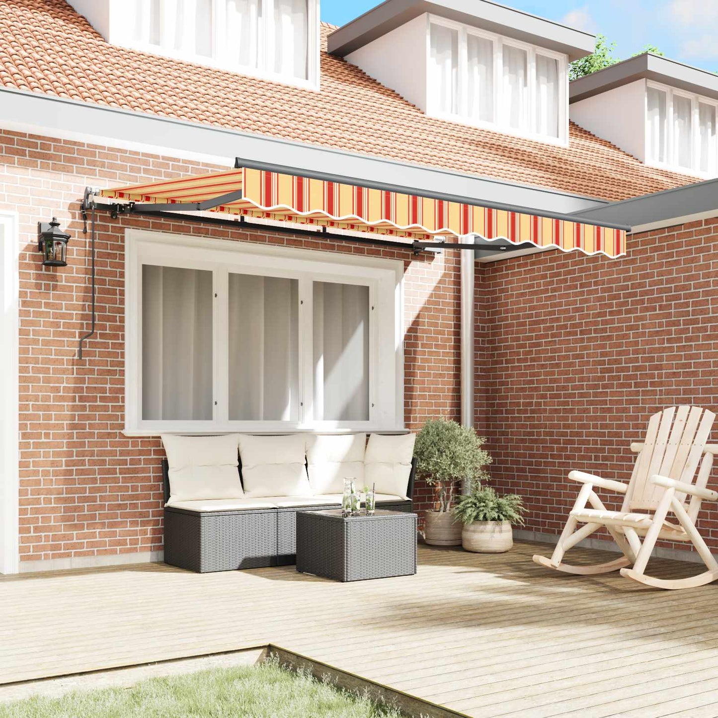 Tenda Retrattile Giallo 350 x 200 cm Tessuto | homemem39