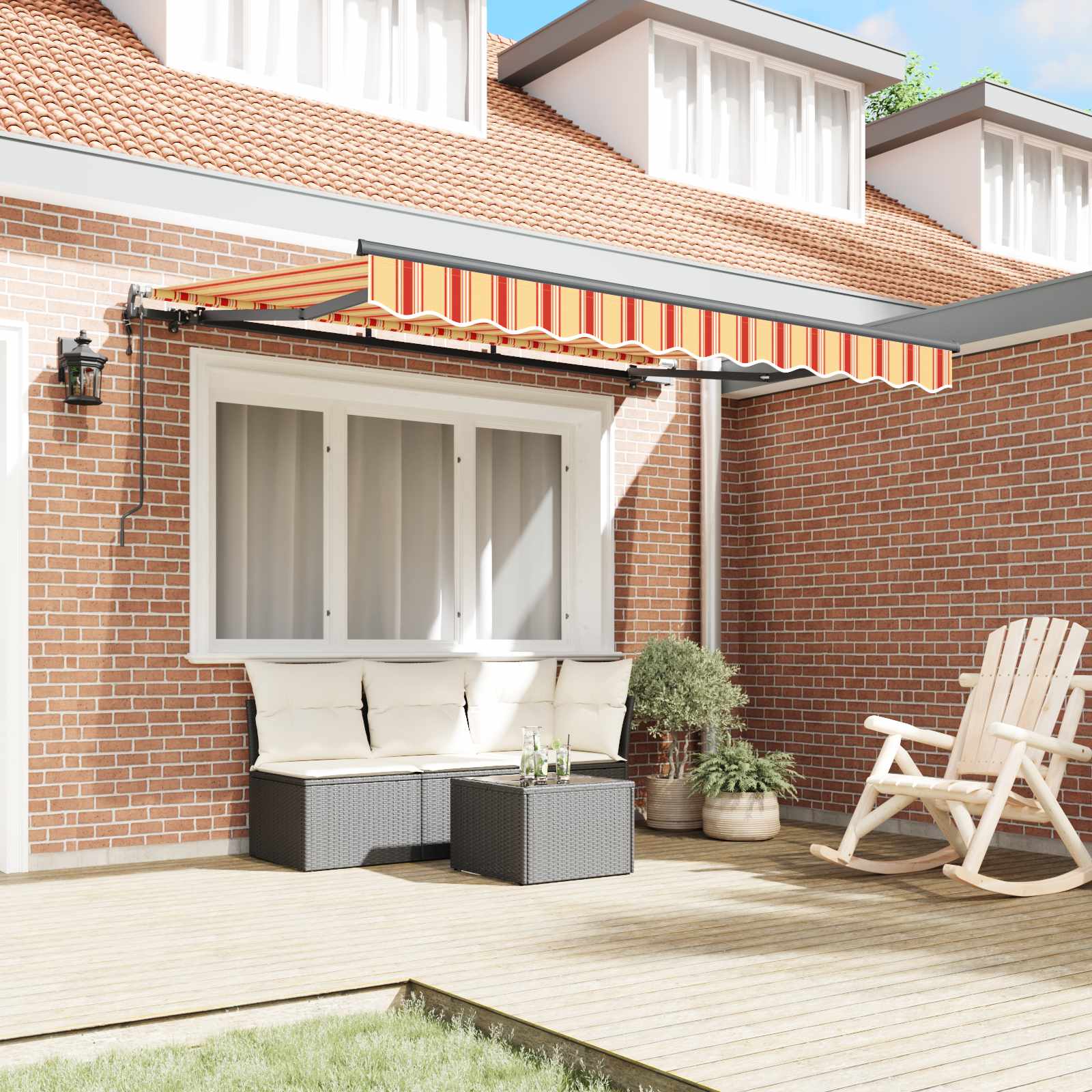 Tenda Retrattile Giallo 350 x 200 cm Tessuto | homemem39