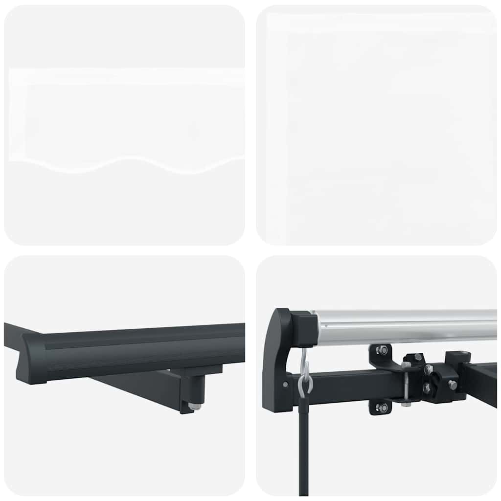 Tenda Retrattile Bianco 350 x 200 cm Poliestere e Alluminio