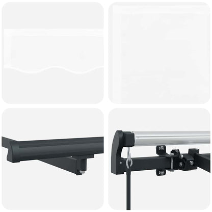 Tenda Retrattile Bianco 350 x 200 cm Poliestere e Alluminio