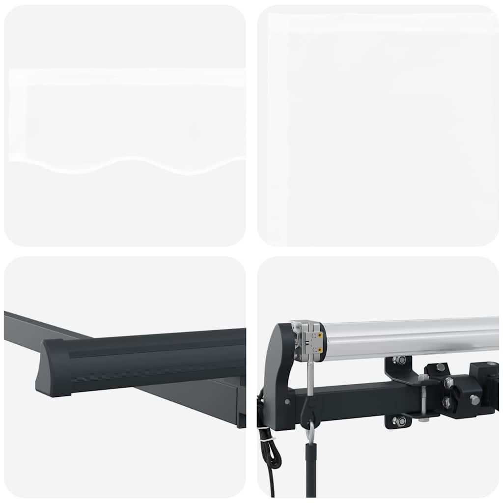 Tenda Retrattile Bianco 350 x 200 cm Poliestere e Alluminio