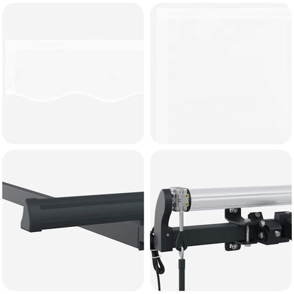 Tenda Retrattile Bianco 350 x 200 cm Poliestere e Alluminio