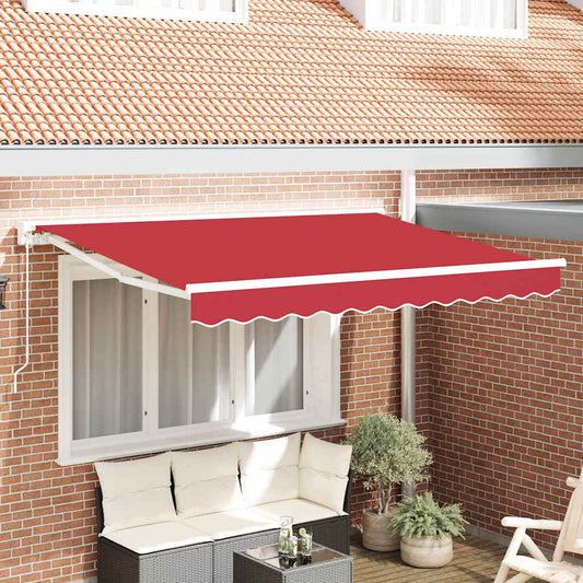 Tenda Retrattile Rosso 350x200 cm Tessuto