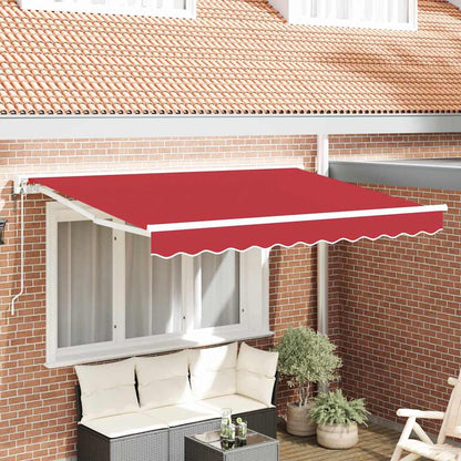 Tenda Retrattile Rosso 350x200 cm Tessuto