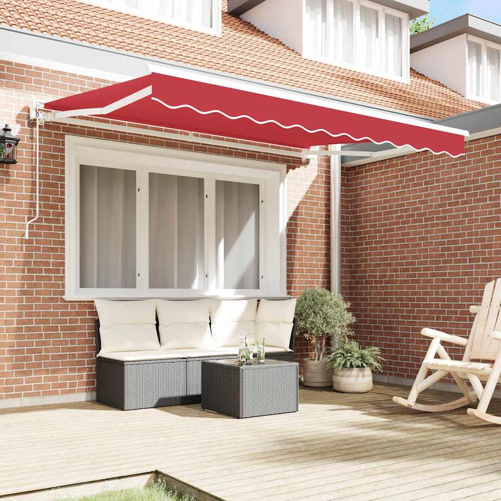 Tenda Retrattile Rosso 350x200 cm Tessuto