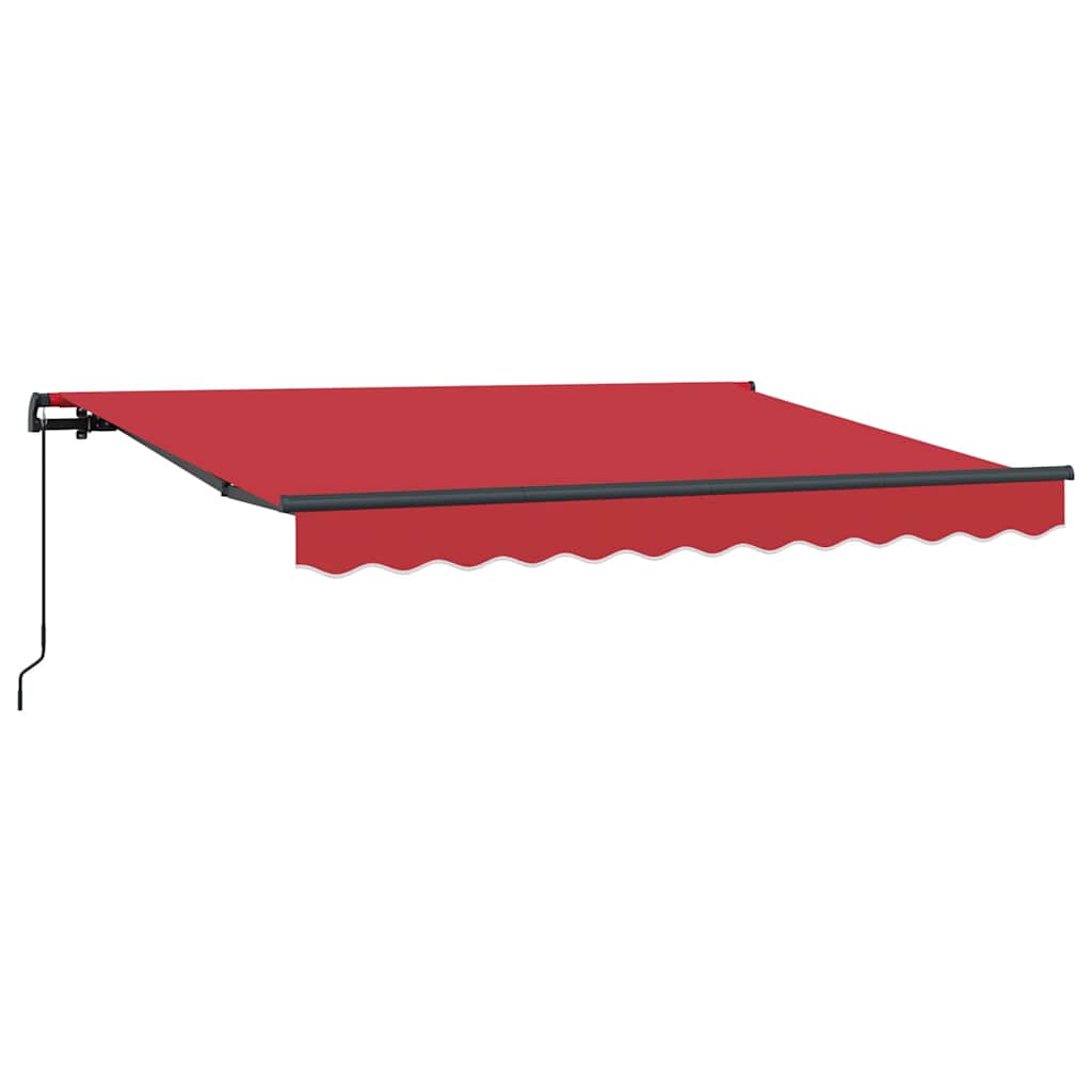 Tenda Retrattile Rosso 350 x 200 cm Poliestere e Alluminio