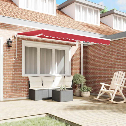 Tenda Retrattile Rosso 350 x 200 cm Poliestere e Alluminio