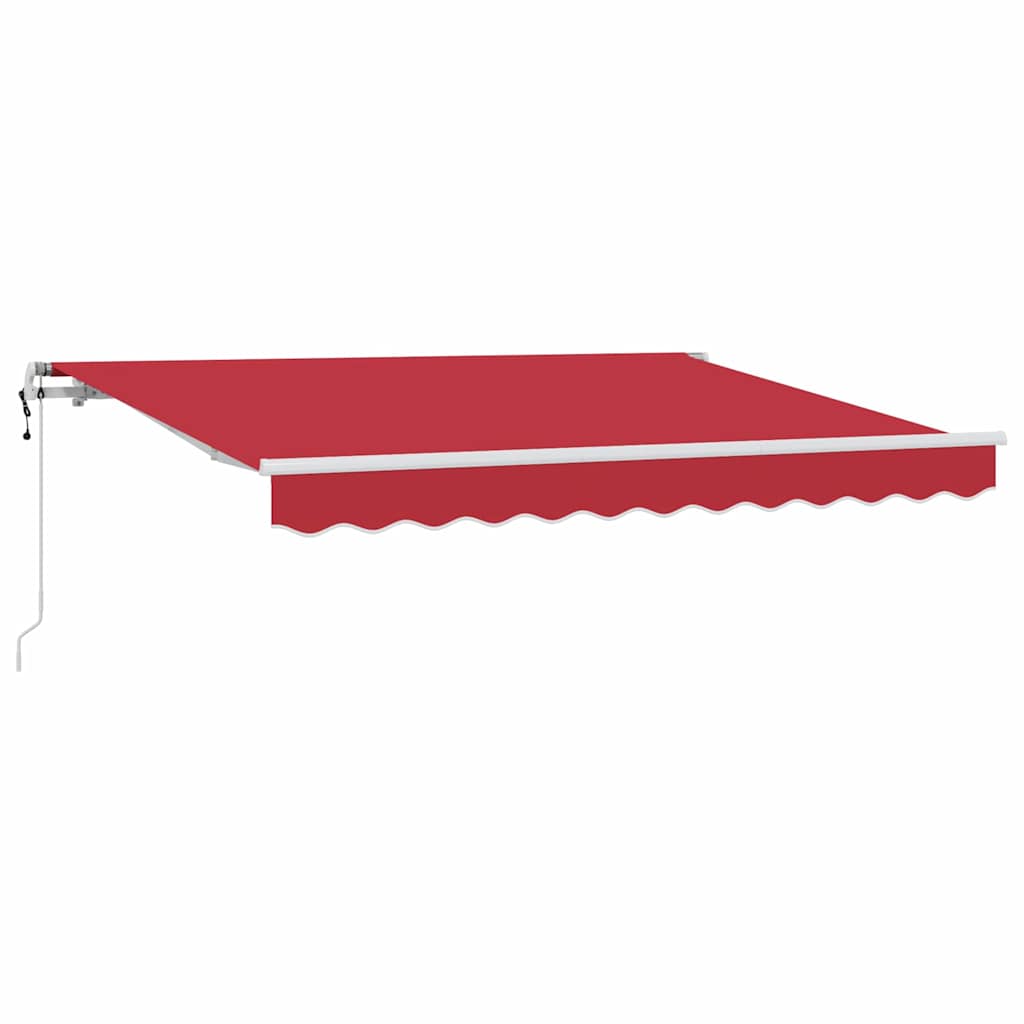 Tenda Retrattile Rosso 350 x 200 cm Poliestere e Alluminio
