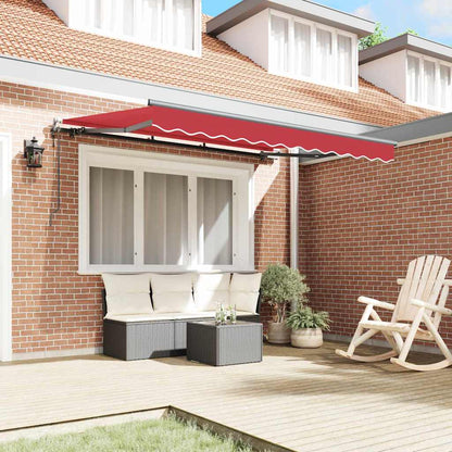 Tenda Retrattile Rosso 350 x 200 cm Poliestere e Alluminio