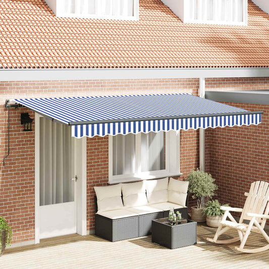 Tenda Retrattile Blu 400 x 200 cm Tessuto
