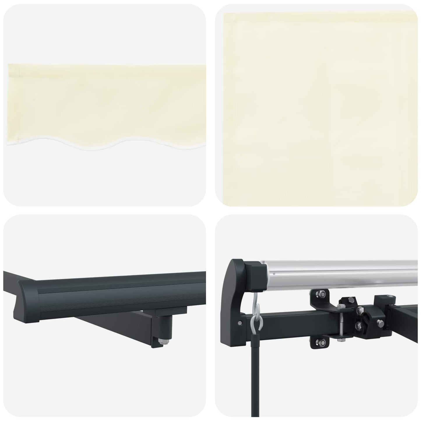 Tenda Retrattile Crema 400 x 200 cm Tessuto | homemem39