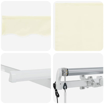 Tenda Retrattile Crema 400 x 200 cm Tessuto | homemem39