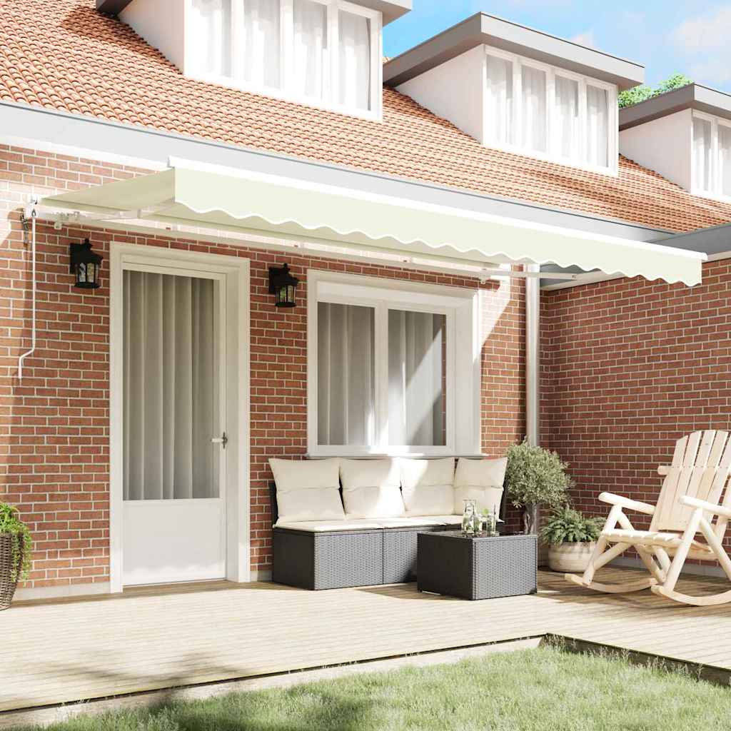 Tenda Retrattile Crema 400 x 200 cm Tessuto | homemem39