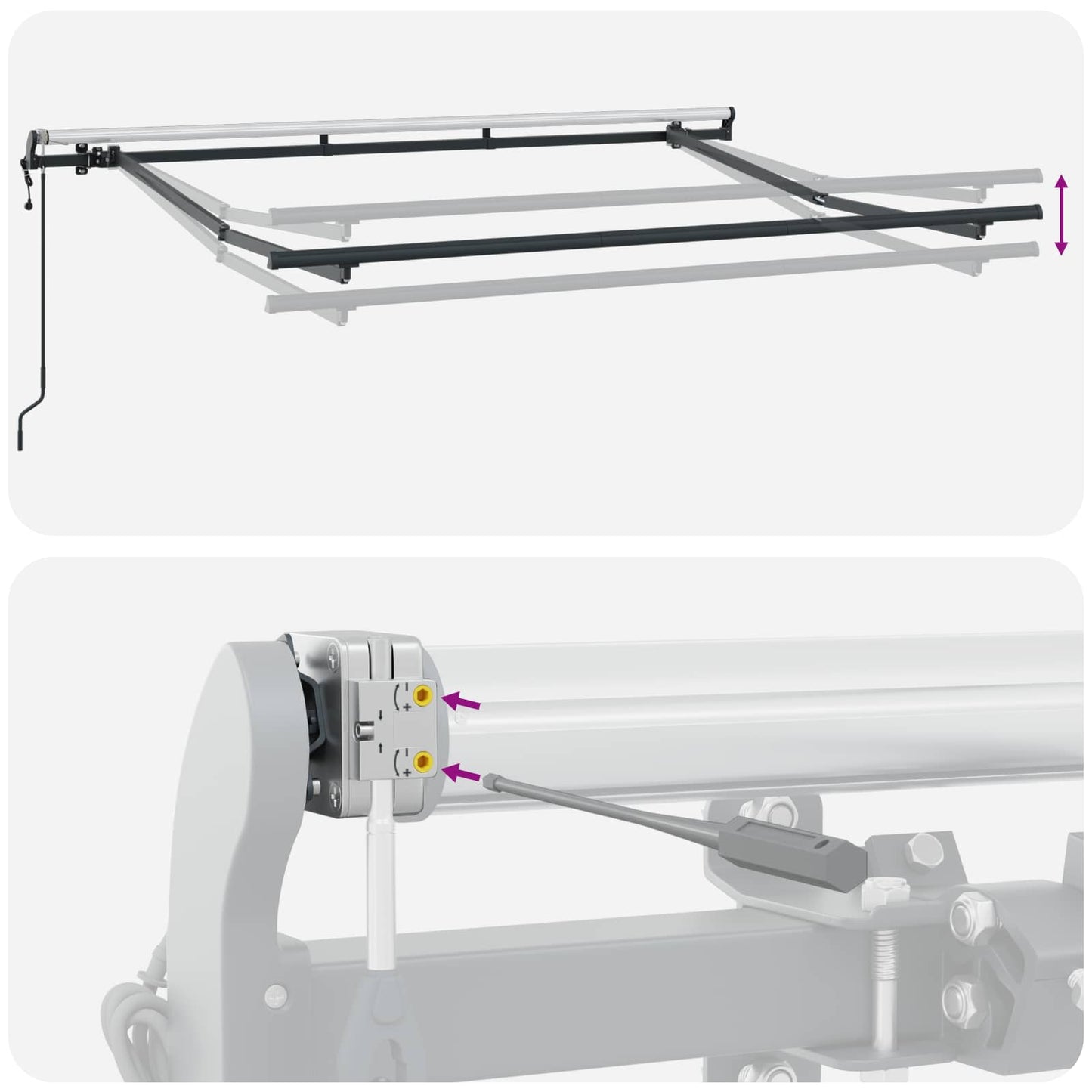 Tenda Retrattile Crema 400 x 200 cm Tessuto | homemem39