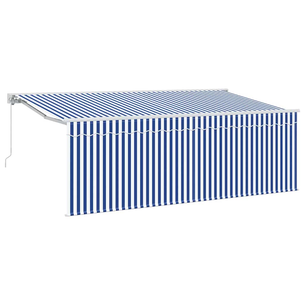 Tenda Retrattile Blu e Bianco 400 x 200 cm | homemem39