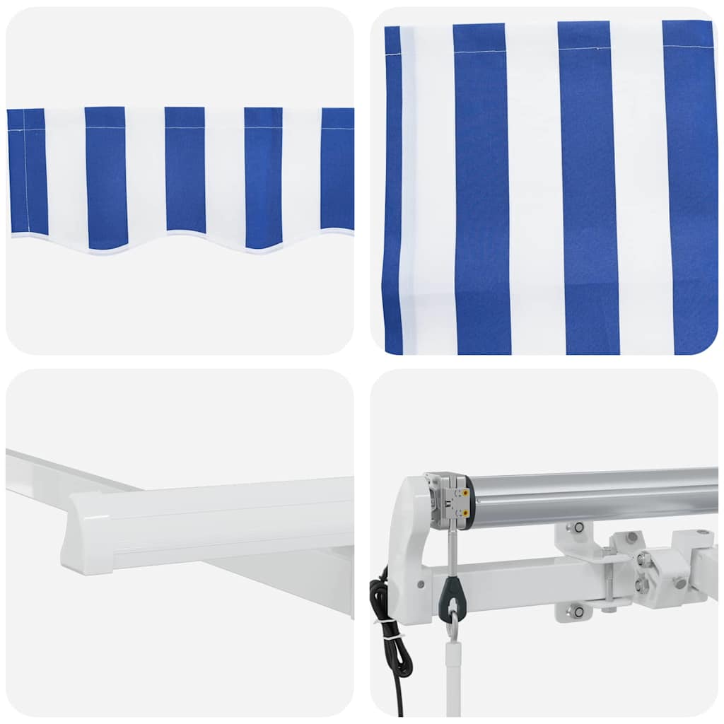 Tenda retrattile Blu e Bianco 400 x 200 cm | homemem39