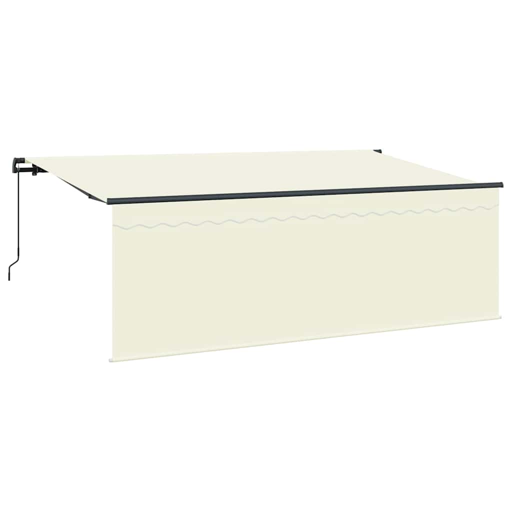 Tenda Retrattile Crema e Antracite e Marrone 400 x 200 cm