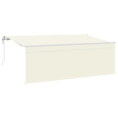 Tenda retrattile Crema 400 x 200 cm Poliestere e Alluminio